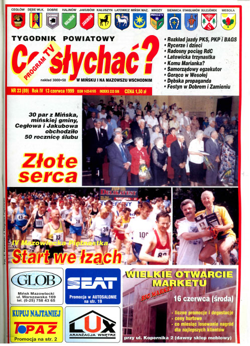 Okładka gazety Co słychać? - nr 23 (89) 1999
